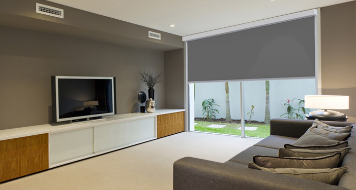 Ziptrak Interior Blind Media Room