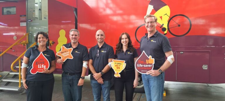 Ziptrak after their donation to the LifeBlood Team!