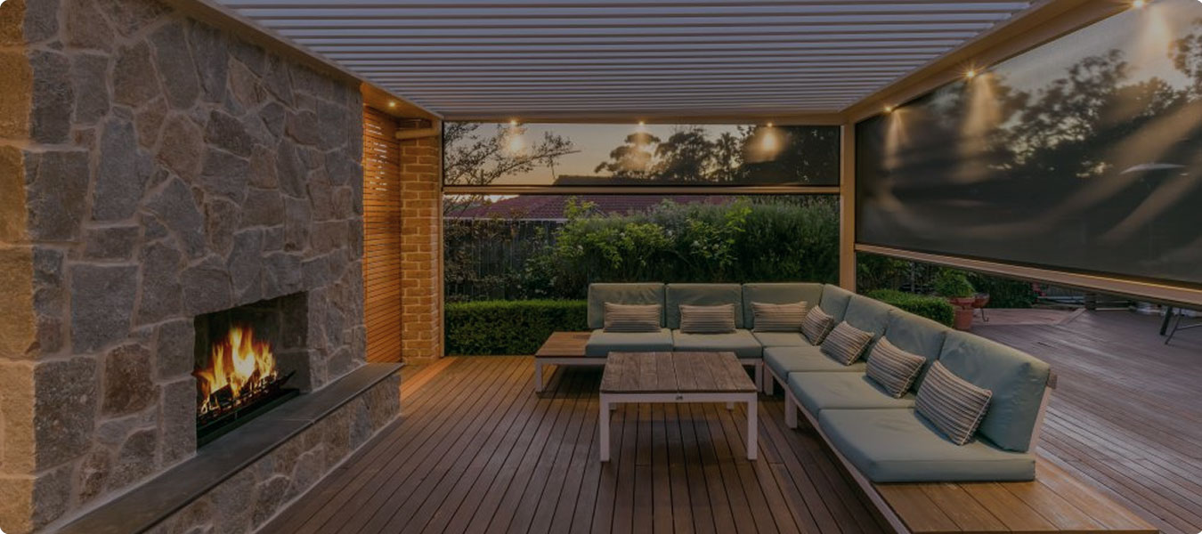 Ziptrak® outdoor blinds — track-guided outdoor shading solution