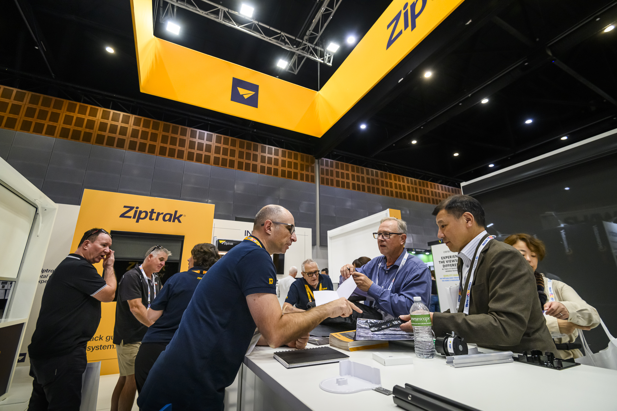 Ziptrak® team engaging with visitors at SuperExpo 2026 exhibition stand